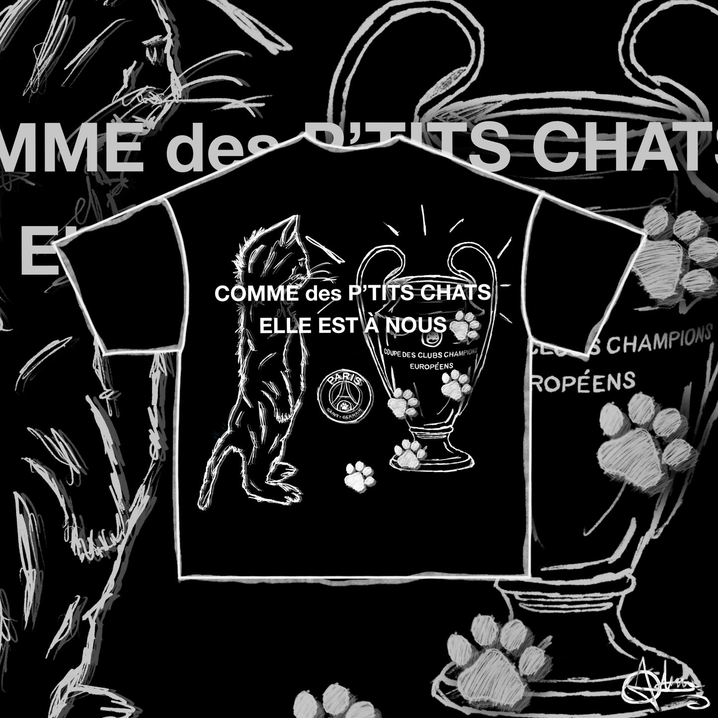 PSG CDPC BLACK TEE
